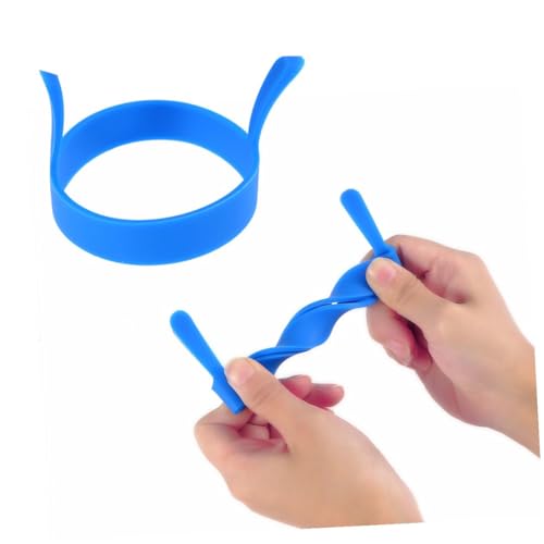 MUELODSIC 6個 シリコーン製丸型目玉焼き型 フライパン用耐熱オムレ ド 非粘着性卵リング 調理しやすい収納ハンドル付きキッ ランダムカラー