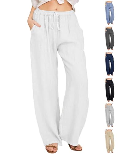 Pantalon femme lin cordon de serrage pour un style fluide et aérien
