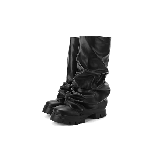 Madam, wide-toed, mid-calf folding boots2