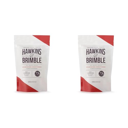 Image of Hawkins & Brimble Conditioner Eco-Refill Pouch - 300ml Haircare For Men And Naturally Fragranced | Eco Friendly Refill Pouches (Conditioner Refill Pouch) (Pack of 2)