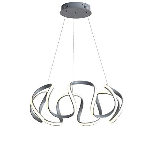 SXSHEYS Lámpara de Techo Colgante Minimalista, Moderna y Lujosa, de Aluminio, Ideal para restaurantes, dormitorios, Estudios y Salas de Estar. Iluminación LED cálida, Regulable, 40 W.