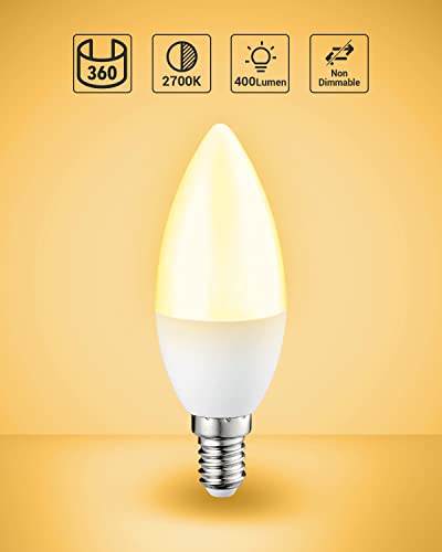 tuare E14 LED Light Bulb, 5W 400 Lumens E14 LED Light Bulb Warm White 3000K - Image 3