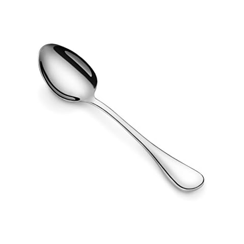 Artaste 56396 Rain 18/10 Stainless Steel Espresso Spoon,4.85-Inch, Set of 6, Silver Cover