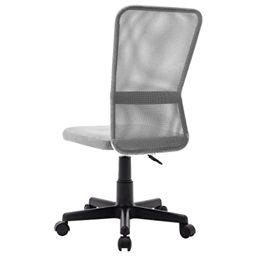 Chaise de bureau grise réglable pivotante avec roulettes - 3