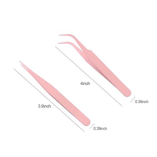 Image of Jeejunye Craft Tool Kit for Resin Art Pick up Small Broken Glass Pieces (Pink)