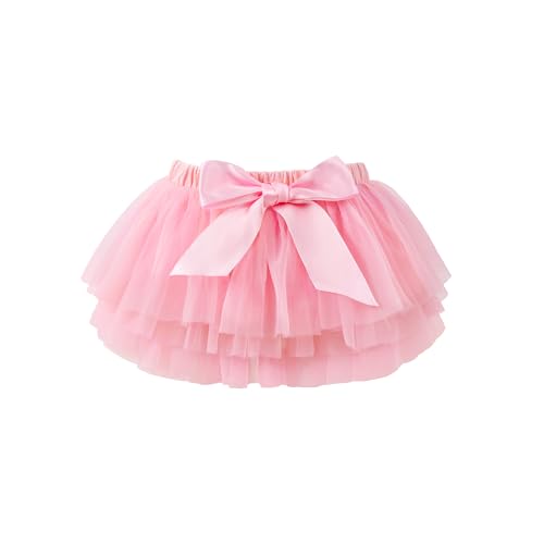 Image of 6M-3T Infant Baby Girl Tutu Skirt Toddler Girls Solid Color Tulle Skirts Birthday Outfits with Headband