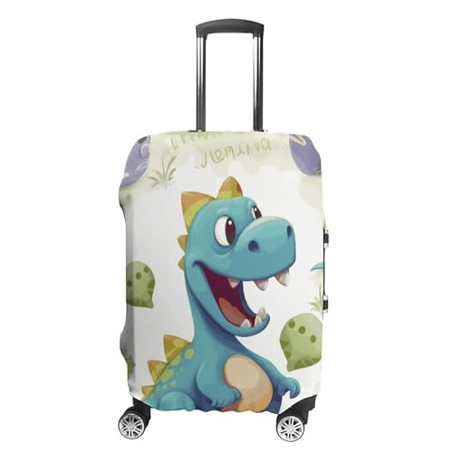 Cute Dinosaur Printed Luggage Cover Protector, Fits 18-32 Inch Luggage
