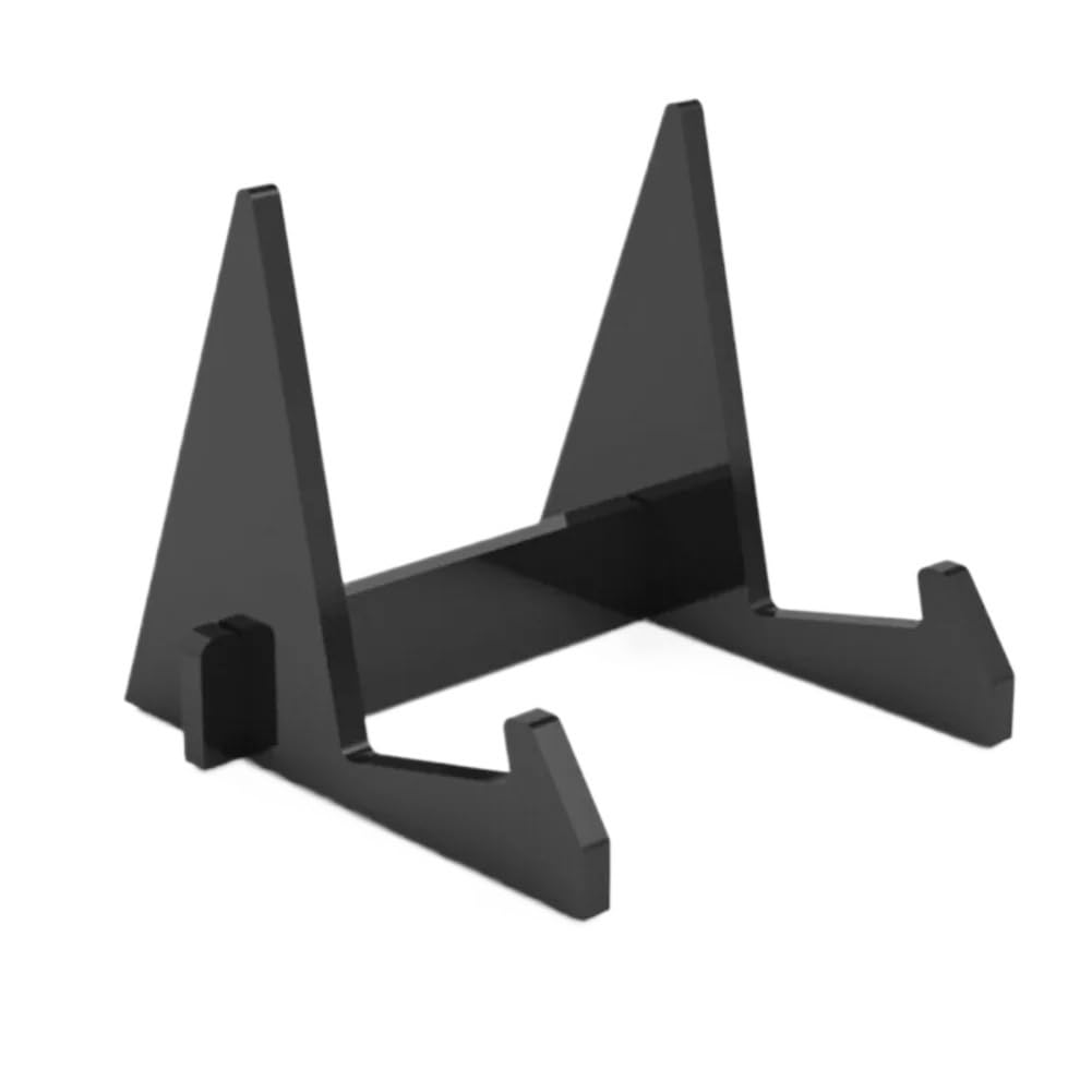 guiling-1986 DVD Shelf Organizer CD Display Rack Acrylic Tablet Holder Book Recipe Shelf Magazine Triangular Detachable Picture Frame CD Storage Rack(Black)
