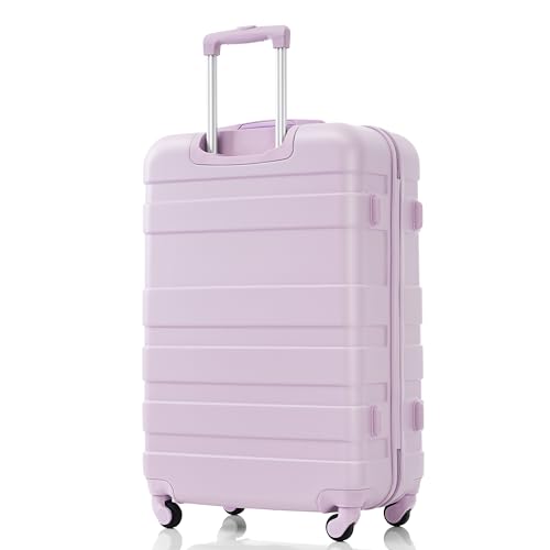 Lightweight ABS Hardshell Luggage Set, 3-Piece Suitcase with Spinner Wheels, Durable and Scratch-Resistant, Purple3