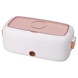 Boîte à déjeuner auto chauffante | Rechargeable en acier inoxydable anti fuite – Boîte à déjeuner électrique pour adultes et – Pour la maison, la cuisine, l'école, le bureau, la voiture, les