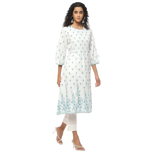 Image of BIBA Women Cotton Straight Printed Kurta