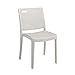 Metro Stacking Side Chair, Resin Back with Hole Cutout, Resin Seat and Frame, Designed for Outdoor Use, Uv Resistant, Glacier White (Price Per Each, Packed 16 Per Case)