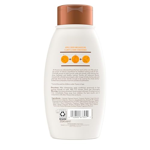 Image of Aveeno Apple Cider Vinegar Clarifying Conditioner, 12 fl oz