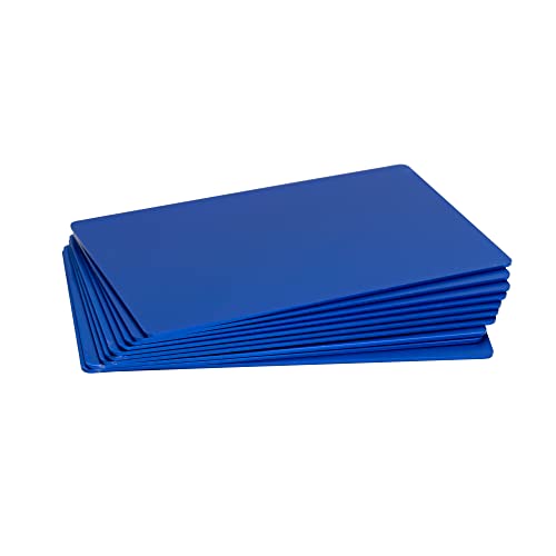 Cartes de visite vierges en aluminium bleu haute précision pour gravure