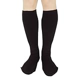 [もちはだ] ハイソックス ルームソックス メンズ レディース 裏起毛 暖かい 冬 厚手 フリーサイズ 冷え対策 (JP, アルファベット, Free Size, ブラック外縫い)