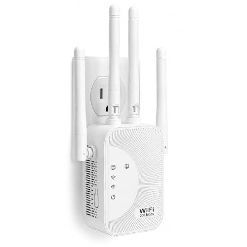 Image of 2026 Fastest White WiFi Extender Signal Booster Covers 15900 Sq.ft and 105+ Devices 2.4 /5.8GHz High Speed 15X WiFi Repeater with Ethernet Port Eliminate Dead Zones with Wireless Internet Booster