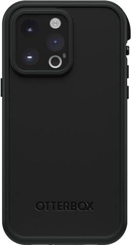 Image of OtterBox Fre Case for iPhone 14 Pro Max for MagSafe, Waterproof (IP68), Shockproof, Dirtproof, Sleek and Slim Protective Case with Built in Screen Protector, x5 Tested to Military Standard, Black