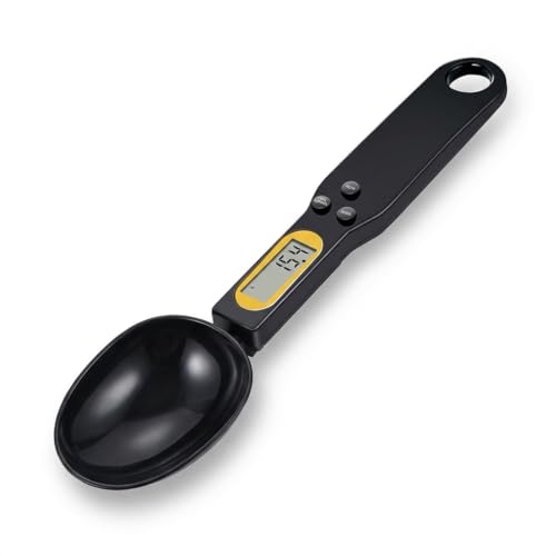 Digital Measuring Spoon Scale 500 g / 0.1 g High Precision Electronic Weighing Spoon with LCD Display Detachable Scoop Unit Conversion g oz ct gn for Kitchen Cooking Baking and Pet Food Measuring