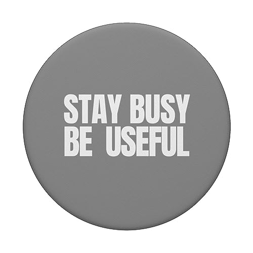 Arnold says Stay Busy Be Useful American Patriotic Memes PopSockets Swappable PopGrip, Black - Image 3