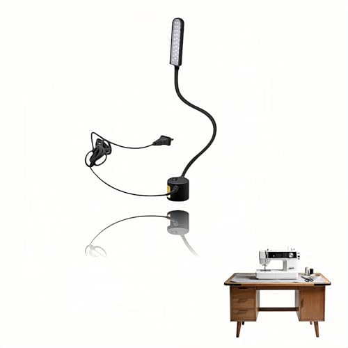 yayaboqu 30 LED Sewing Machine Light with Flexible Silicone Neck Magnetic Base Work Lamp for Sewing Machines Drill Press Desk Music Stand Crafts Workbench Non-Flicker Eye-Caring Design