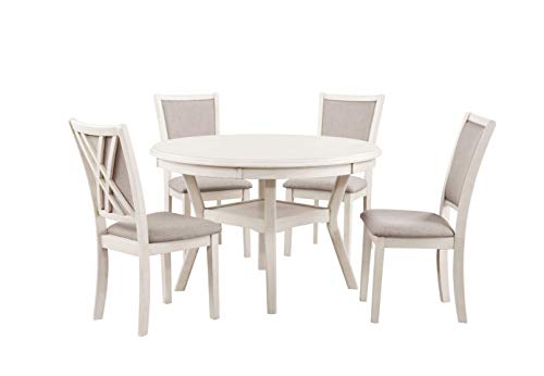 New-Classic-Furniture-Amy-5-Piece-Dining-Table-Set-Beige-and-Brown New Classic Furniture Amy 5 Piece Dining Table Set Beige and Brown
