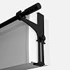 Set di 2 supporti per asta per tende senza perforazione e incollaggio, fissaggio su bagagliaio per persiane, altezza da 14 a 24 cm, per asta per tende D20-28 mm, colore nero opaco, qualità francese