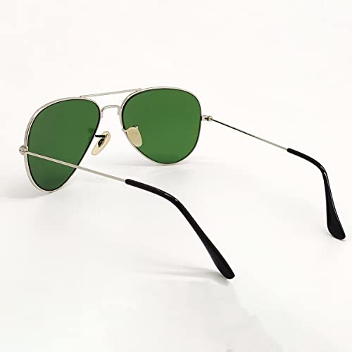 Image of Louis Kouros Armstoner Aviator Classic Trendy 3026 sunglasses | Mirror Lens | 400 UV Protected | For Men's Women's | Medium | 62mm Lens Width