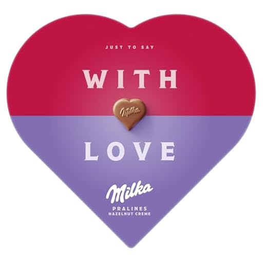 Milka Bombones de Chocolate con Leche de los Alpes, Rellenos con Crema de Avellana, Forma de Corazón, 165 g | Ya disponible en tu tienda friki favorita! En mundofriki.es!