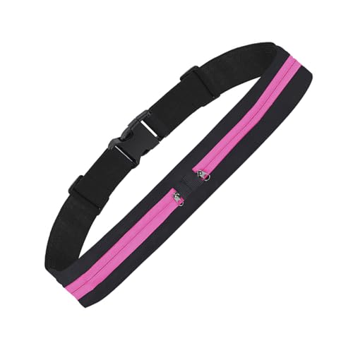 隠しウエストバッグ 携帯電話ウエストポーチ 反射 スポーツ ジョギングパック キャンプ ハイキング 登山 見えないバッグ 電話パック, ローズレッド, One Size, Mass Beauty