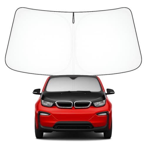 Image of Proadsy 2026 Upgrade Front Windshield Sun Shade Foldable Sunshade Protector Custom Fit 2014-2022 BMW i3 Accessories