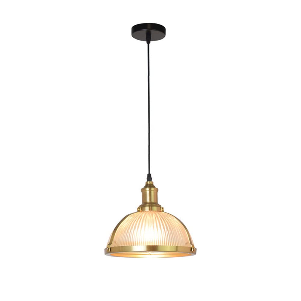 Candelabros rústicos para isla de cocina y comedor con lámpara de vidrio acanalado retro