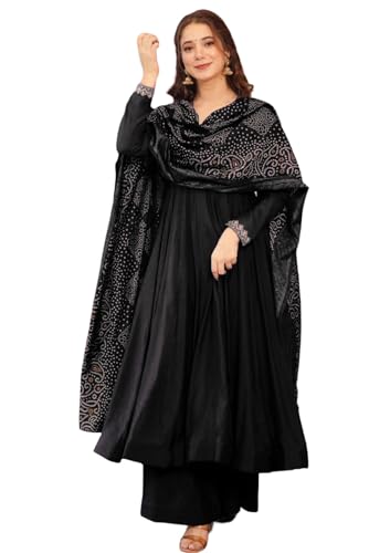 Women’s Indian Anarkali Long gown Set–Designer fit with Dupatta &