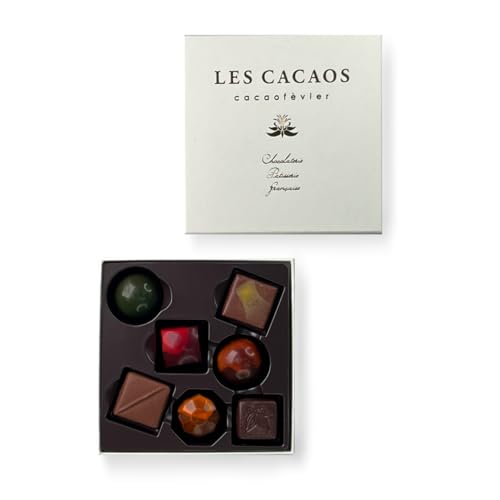LES CACAOS レカカオ ボンボンショコラ 7個入り チョコレート アソート ギフト プレゼント 詰め合わせ 高級 高カカオ ガーナ