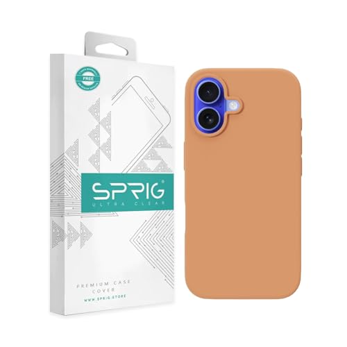 Image of SPRIG Compatible with iPhone 16 Premium SilkMag (Liquid Silicone Magnetic) Back Cover Drop Tested Shock Proof Mobile Case for Men, Women, Boys and Girls with Camera Protection (Muskmelon)