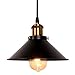 Newrays Lámpara colgante negra retro vintage, sombrilla de hierro para loft, barra de cocina, luz de techo colgante
