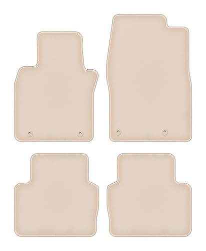 Tapis de voiture en velours beige élégant pour Mazda 3 IV depuis 2019