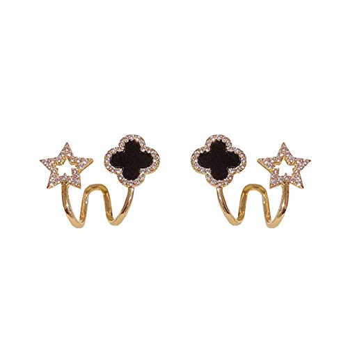 Shining Diva Fashion Latest Stylish Gold Plated Crystal Stud Earrings for Women and Girls