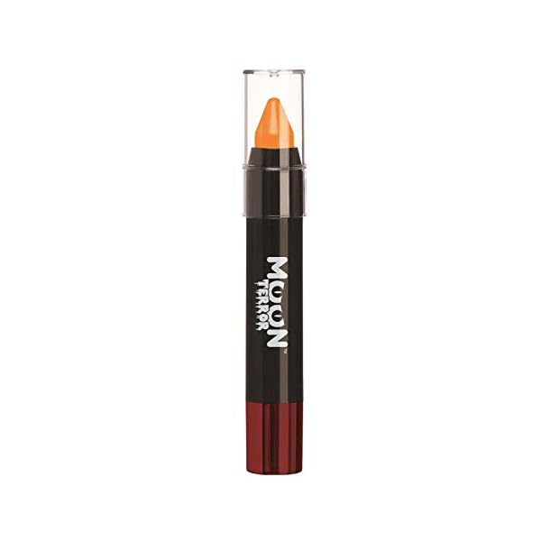 Halloween Face Paint Stick Body Crayon by Moon Terror, SFX Make up - Pumpkin Orange - Special Effects Make up - 0.12oz
