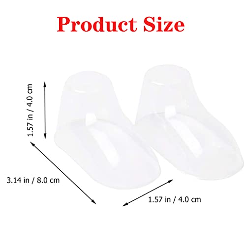 100Pcs Clear Plastic Baby Feet Display, Baby Booties Crochet Shoes Socks Showcase, Toddler Shoes Supports Shoe Forms Stand Holder for Store and Home Use, 50Pair, 8CM2