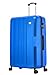FLYMAX 24" Medium Suitcase Super Lightweight 4 Wheel Spinner Hard Shell ABS Luggage Hold Check in Travel Case 65 Litre Blue