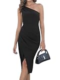 💎【Anlass & Match】- Perfekt für einen Abend in der Stadt, einen besonderen Anlass oder eine formelle Veranstaltung. Dieses ärmellose Midi-Kleid mit einer Schulter ist vielseitig genug, um zu jedem Anlass zu passen. Kombinieren Sie es mit Ihren Lieblings-Heels und Statement-Schmuck für einen atemberaubenden Look, der garantiert alle Blicke auf sich zieht.