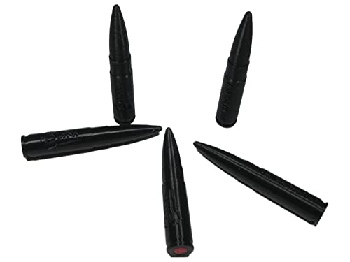 300 Blackout Plastic Snap caps - Dummy Training Rounds - Set of 5 (Black)