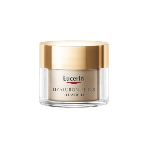 Eucerin Hyaluron-Filler + Elasticity Crema de Noche (50 ml), crema antiarrugas, antiedad y antimanchas, fórmula con Thiamidol, Collagen-Elastin Complex y Ácido Hialurónico, para todo tipo de pieles