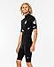 Rip Curl E-Bomb Zip Free 2mm SS Springsuit 0090-Black M-Tall