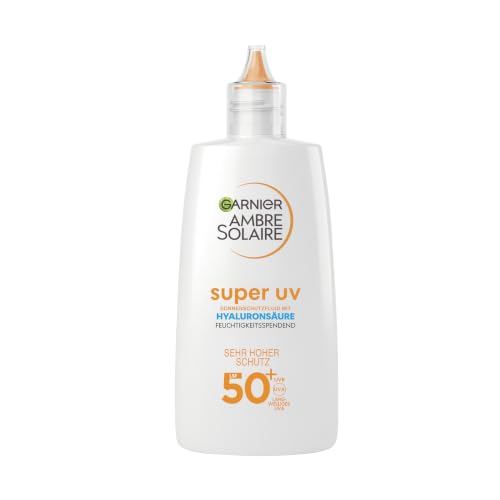 Garnier Ambre Solaire LSF 50+ Super UV Fluid Sonnenschutz, Sonnencreme mit Hyaluronsäure… – Ansicht 1