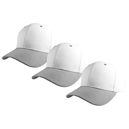 Image of Gelante Plain Baseball Cap Adjustable Back Strap 3 PC
