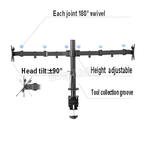 Bras pour double moniteur 10-27 pouces MS02 structure acier