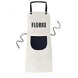 DIYthinker Florid Farbe Name Kochen Küche Beige Adjustable Latzschürze Taschen Frauen Männer Chef-Geschenk 70cm x 67cm Schwarz