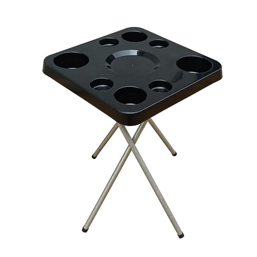Mesa Petisqueira Desmontável/Dobrável Preta Elegante Plus