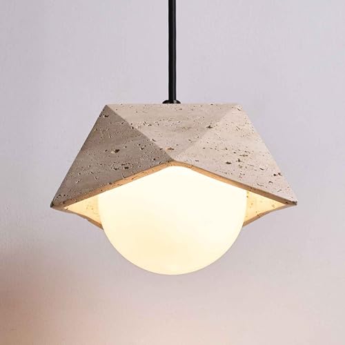 Lampe japonaise wabi-sabi pour sublimer un îlot de cuisine sombre